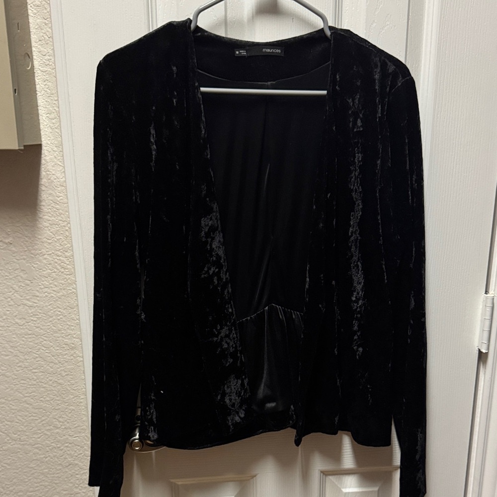 Maurices Black Velvet Jacket
